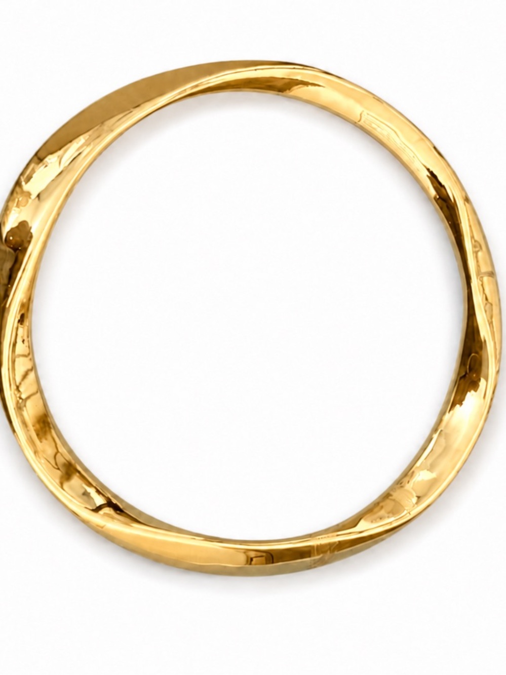 House of Harlow 1960 Thick Gold Twisted Bangle Bracelet